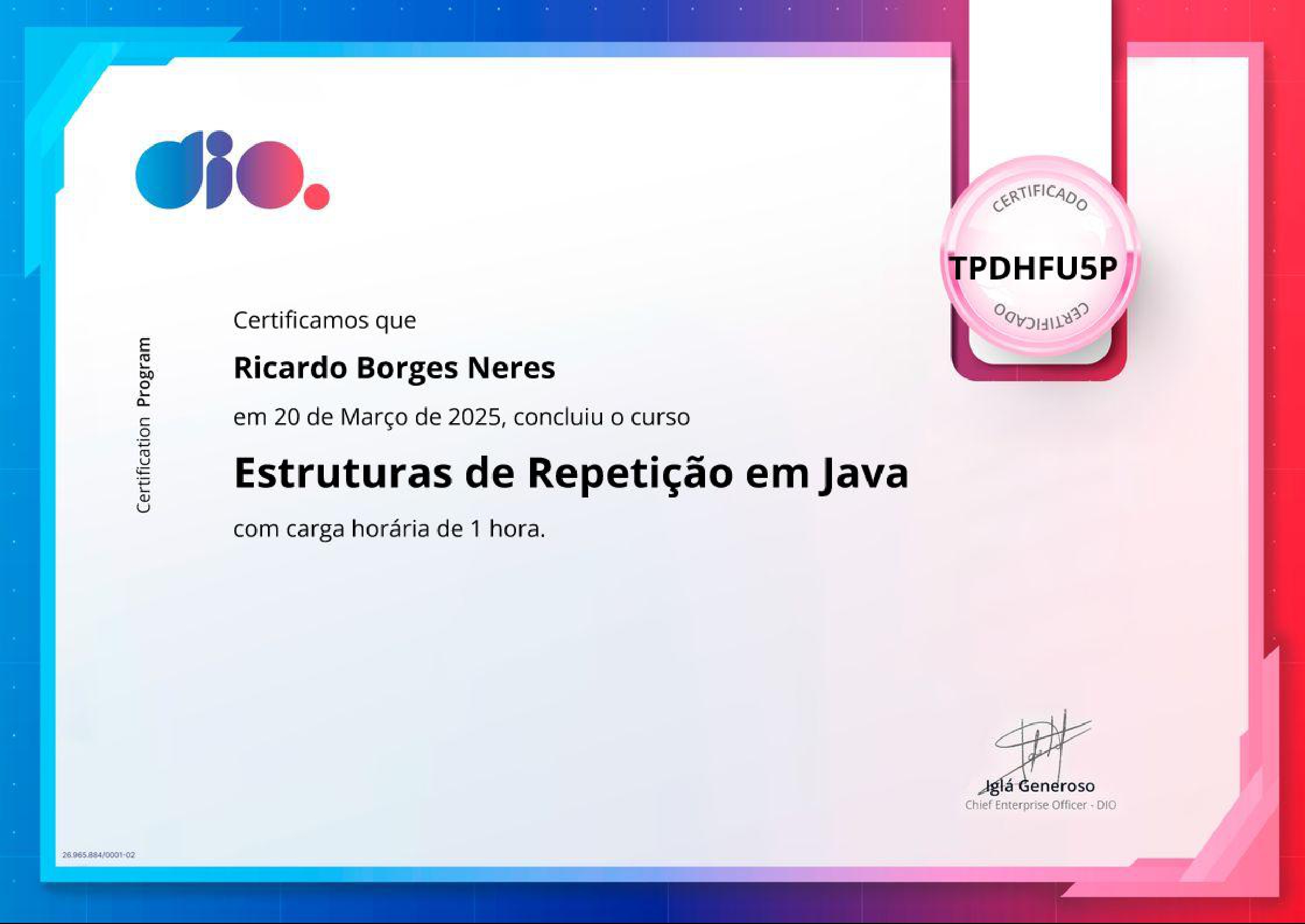 Certificado 13